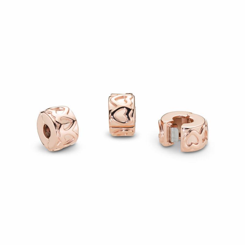 Pandora Rose™ Row Of Hearts Clip Europe - Pandora Rose - 987460TXV